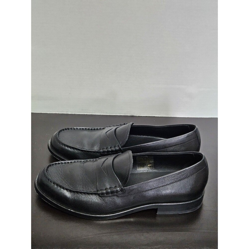 Sz 8 - BOSS Penny Loafers in Black Leather